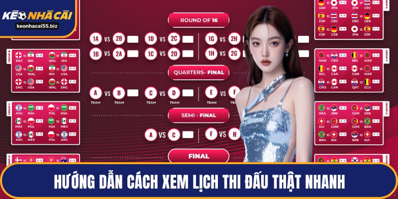 Hướng dẫn cách xem lịch thi đấu thật nhanh