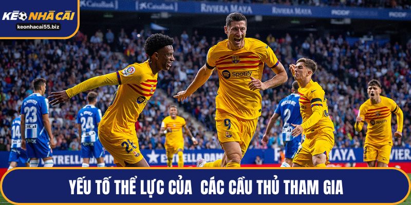 Yếu tố thể lực của  các cầu thủ tham gia